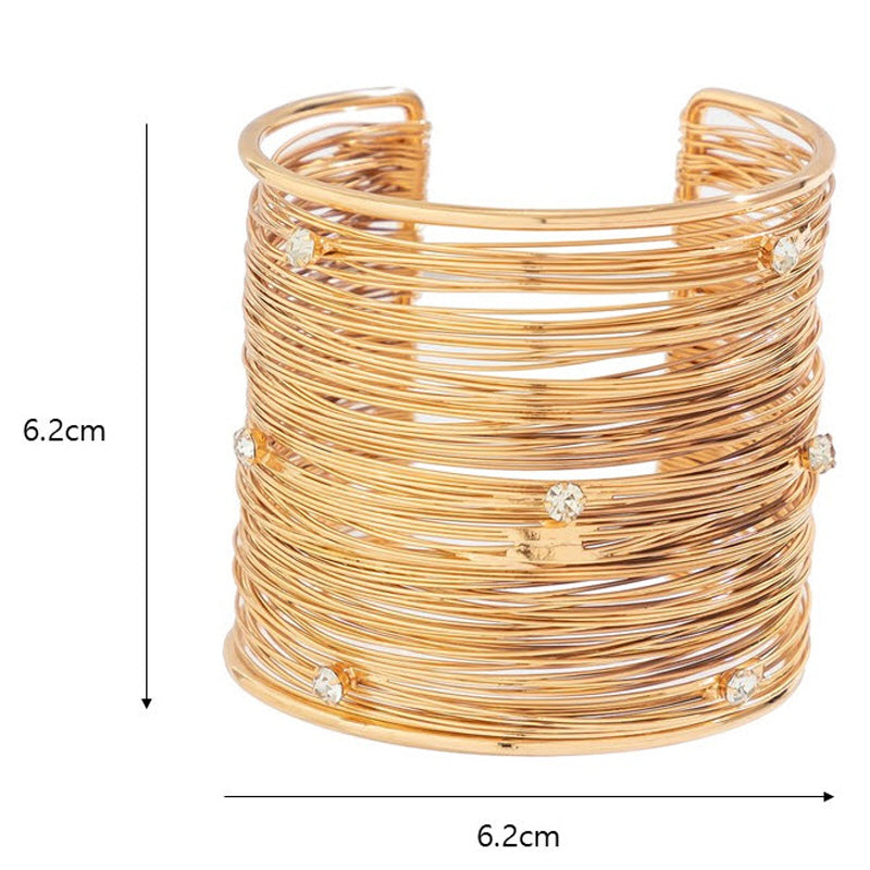 Sweet Multi Layer Open Metal Bracelet, A Chic Cut Out Design for A Sophisticated Look