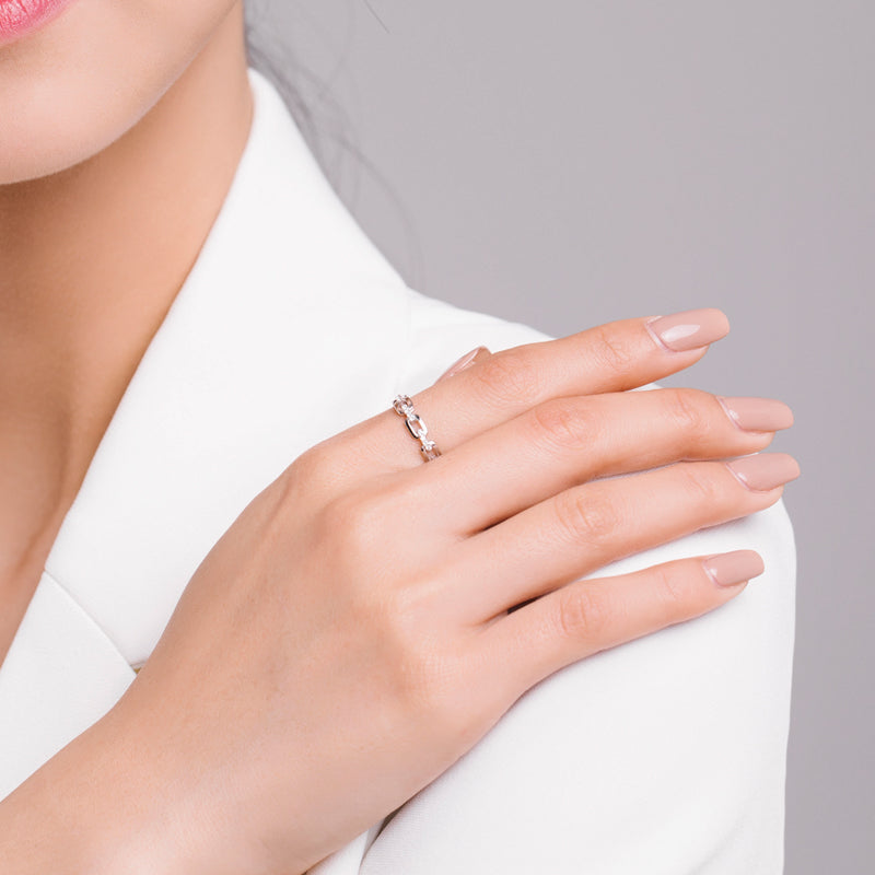 Chic Urban Inspired Simple Silver Index Ring for Women