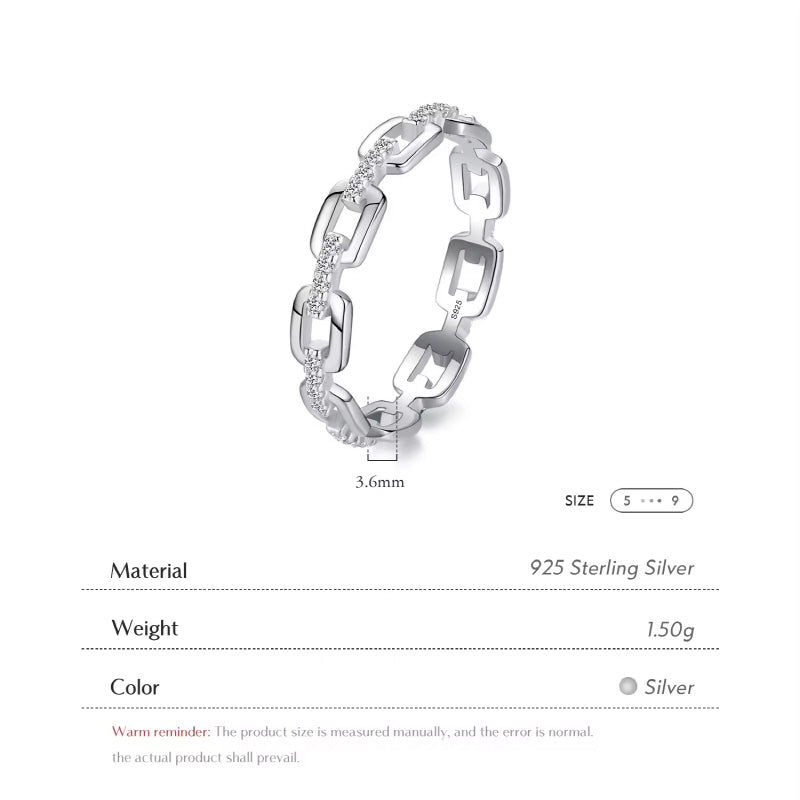 Chic Urban Inspired Simple Silver Index Ring for Women