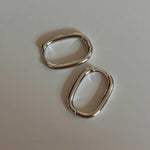 Fashionable minimalist U shaped oval earrings for women 925 sterling silver, simple cold wind style