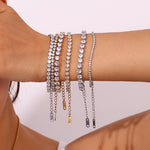 Fashion, simple & niche temperament, hand ornament, personality micro inlaid zircon chain bracelet