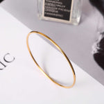 Plain gold ring bracelet for women light luxury niche, gold plated titanium steel, high end delicate design