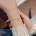 Sweet love bracelet women's new gold transfer bead chain niche high end titanium steel does not fade