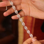 Weaving light original design hollow lace bracelet 925 sterling silver niche retro versatile temperament bracelet