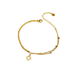 Luxurious women's four leaf clover gold bracelet high end niche design, exquisite, durable, fade resistant