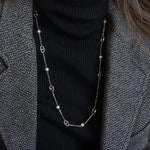 Long pig's nose pearl necklace women's new hot sweater chain, light luxury, niche temperament, clavicle chain accessories