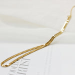 Gold mini cubes necklace light luxury niche design high end clavicle chain