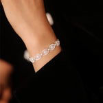 Weaving light original design hollow lace bracelet 925 sterling silver niche retro versatile temperament bracelet