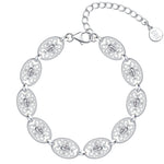 Weaving light original design hollow lace bracelet 925 sterling silver niche retro versatile temperament bracelet