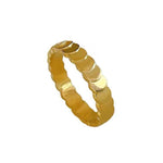 Women's fish scale ring niche design, gold discs, versatile & stylish, perfect for index finger, titanium steel, fade resistant