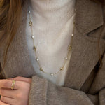 Long pig's nose pearl necklace women's new hot sweater chain, light luxury, niche temperament, clavicle chain accessories