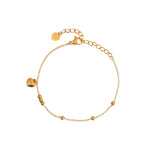 Sweet love bracelet women's new gold transfer bead chain niche high end titanium steel does not fade