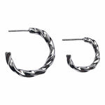 This issue of self retention heavy industry solid classic twist stud earrings 925 sterling silver temperament fashionable earrings