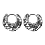 Luxury heavy industry croissant twist earrings 925 sterling silver niche design stud earrings high end earrings