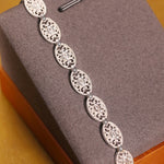 Weaving light original design hollow lace bracelet 925 sterling silver niche retro versatile temperament bracelet