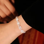 Weaving light original design hollow lace bracelet 925 sterling silver niche retro versatile temperament bracelet