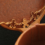 Gingerbread bracelet original design, silver gilding, simple cuteness, high quality jewelry