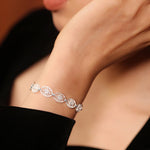 Weaving light original design hollow lace bracelet 925 sterling silver niche retro versatile temperament bracelet