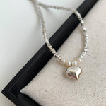 French light luxury, cold feeling, summer broken silver, silver pearl, high quality sense clavicle chain, necklace, hipster