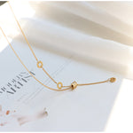 Tassel small waist necklace light luxury niche design does not fade clavicle chain titanium steel