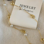 Long pig's nose pearl necklace women's new hot sweater chain, light luxury, niche temperament, clavicle chain accessories