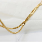 Gold mini cubes necklace light luxury niche design high end clavicle chain