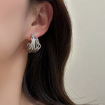 925 Sterling silver needles, these retro hollow metal C-ring hoop earrings showcase a high quality, edgy design with a unique