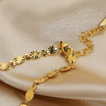 Handmade Flower Chain Bracelet, Elegant Oval Petal Design with Delicate Shine