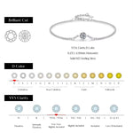Classic Round Single Diamond Bracelet, Premium Hand Jewelry