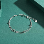 Chic Double Layer Bracelet, Stylish Summer Jewelry for Women with Minimalist Cool Vibes
