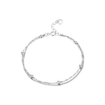Chic Double Layer Bracelet, Stylish Summer Jewelry for Women with Minimalist Cool Vibes