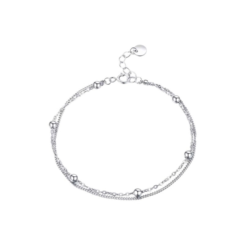 Chic Double Layer Bracelet, Stylish Summer Jewelry for Women with Minimalist Cool Vibes