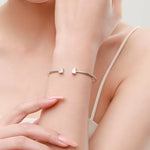 Sparkling Cubic Zirconia Bangle Bracelet, A Timeless Accessory for Every Occasion