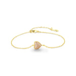 Sparkling Heart Pendant Bracelet, Elegant and Feminine Wrist Accessory for Chic Summer Styling