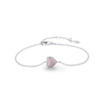 Sparkling Heart Pendant Bracelet, Elegant and Feminine Wrist Accessory for Chic Summer Styling