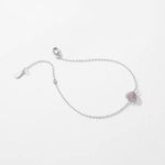 Sparkling Heart Pendant Bracelet, Elegant and Feminine Wrist Accessory for Chic Summer Styling