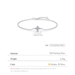 Charming Lucky Four Leaf Clover Silver Bracelet, Simple and Elegant Everyday Wrist Accessory with Feminine Appeal