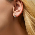 Sophisticated Double Stone Earrings, A Touch of Elegance and Charm