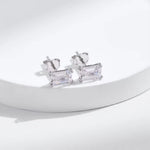 Sophisticated Rectangular Stone Earrings, A Modern and Elegant Accent