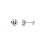 Round Cubic Stud Earrings, Brilliant Shine for a Timeless Daily Look