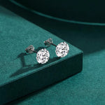 Round Cubic Stud Earrings, Brilliant Shine for a Timeless Daily Look