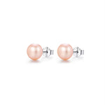 Graceful Freshwater Pearl Silver Stud Earrings, Elegant and Feminine Daily Earrings with Timeless Charm