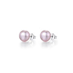 Graceful Freshwater Pearl Silver Stud Earrings, Elegant and Feminine Daily Earrings with Timeless Charm