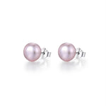 Graceful Freshwater Pearl Silver Stud Earrings, Elegant and Feminine Daily Earrings with Timeless Charm