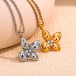 Sophisticated Pendant with Square Chain Flower Necklace