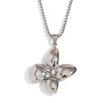 Sophisticated Pendant with Square Chain Flower Necklace