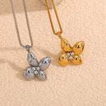 Sophisticated Pendant with Square Chain Flower Necklace