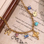 Elegant 18K Gold Plated Handmade Color Pendant Necklace, Exotic and Artistic Charm