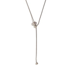 Elegant 18K Gold Plated Y-Shaped Snake Chain Necklace with Adjustable Beads, Minimal and Chic