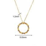 Modern Stainless Steel Slub Ring and Micro Inlaid Zircon Pendant Necklace, Elegant and Versatile Jewelry